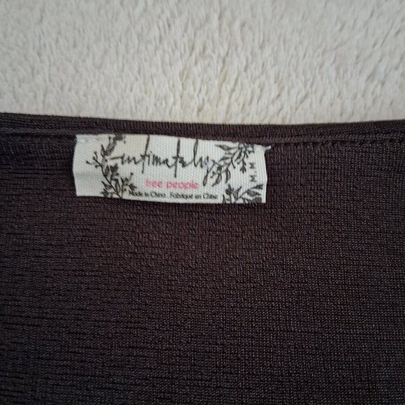 Free People NWOT Women's Size Medium Dark Brown Turnt Crossover Bodysuit - Picture 5 of 12